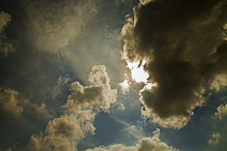 awan, cahaya, langit, Cuaca, cloudscape, sinar matahari, Siang hari