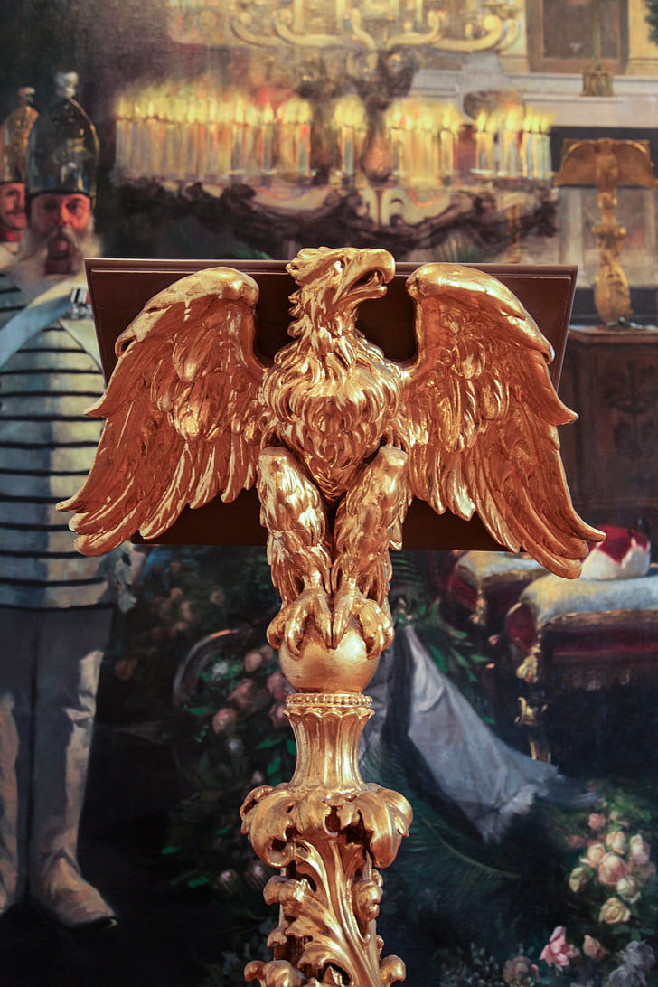 Golden eagle, Podium, Russisch, historische, historische, Denkmal, Skulptur