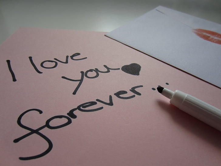 chữ cái, Yêu, bức thư tình yêu, để lại, lãng mạn, giấy, Ngày Valentine