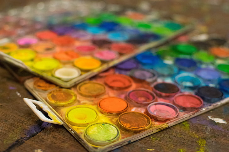 maling, kunst, farge, fargerike, tekstur, maleren, artist