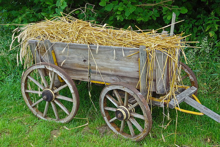 straw carts, straw car, routes, hay wagon, cart, towbar, straw