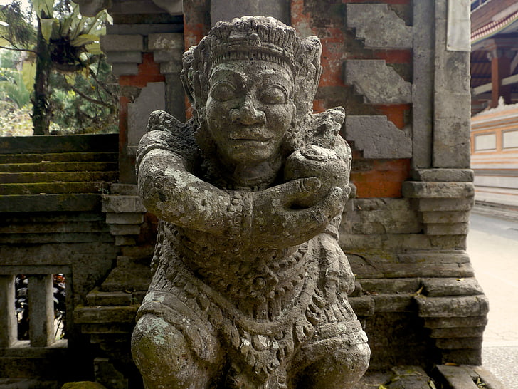 akmens skulptūras, Bali, statuja, akmens, vīrietis