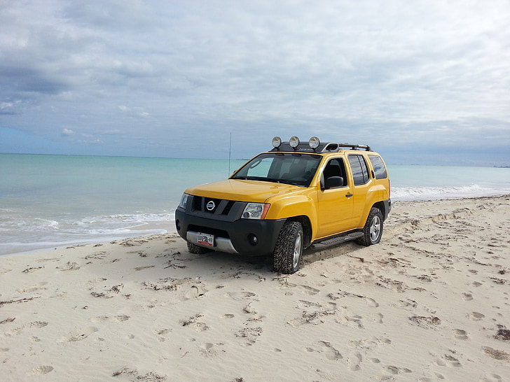 Nissan, Jeep, lastbil, Offroad, XTERRA, Cancun, Sand