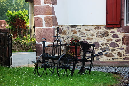 carrello, buoi, giardino, Paesi Baschi