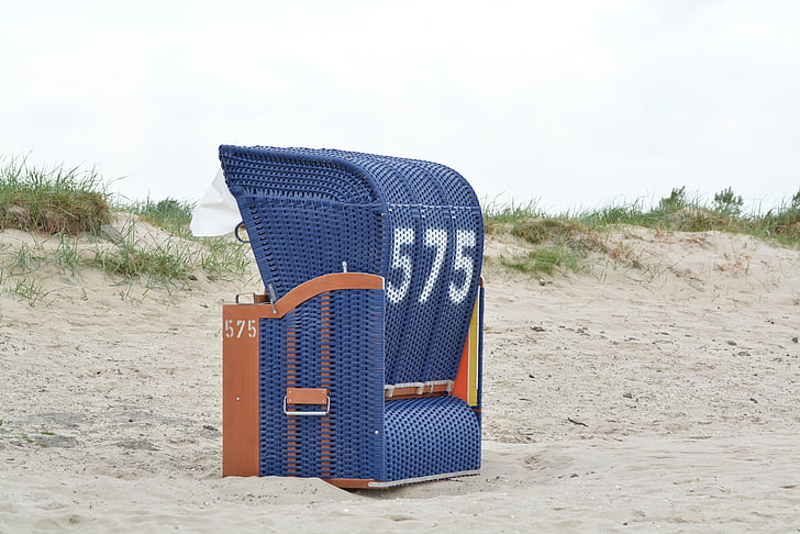 cadeira de praia, cesta, praia, tecido, pasto, Ratan, entrelaçados