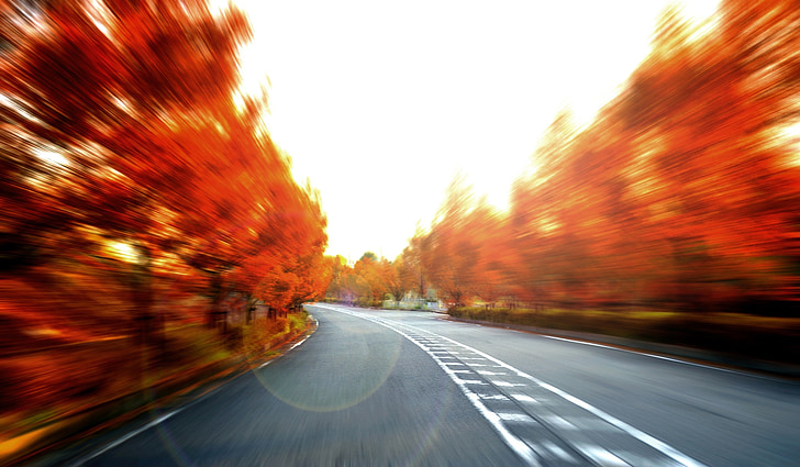 Geschwindigkeit, die Landschaft, Herbst