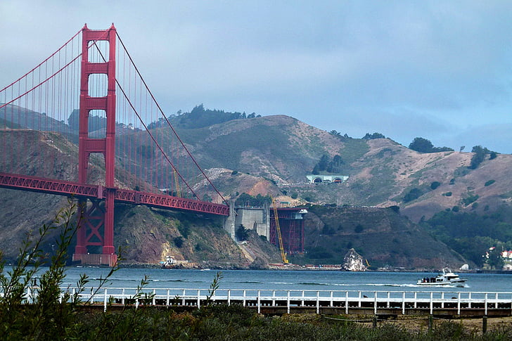 Golden gate bridge, San francisco, California, Stati Uniti d'America, paesaggio, costruzione, Ponte