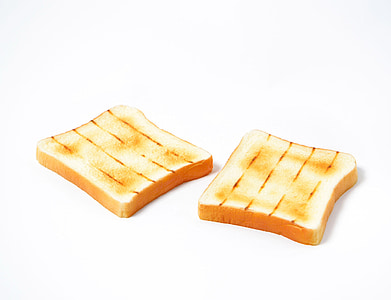 broodrooster, pop-broodrooster, Toast, segment, brood, voedsel, witte achterzijde