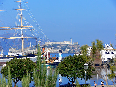 Alcatraz, Baia, San francisco, nave, Isola della prigione, Porto, mezzo di trasporto marittimo