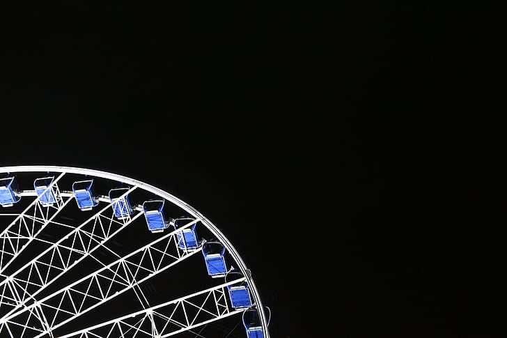 Ferris wheel, Lễ hội dân gian, đi xe, nền tảng, đêm