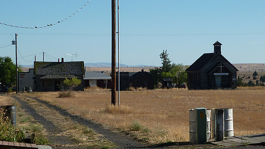Kísértetváros, shaniko, Oregon, történelmi, elhagyott, üres, Wasco megye
