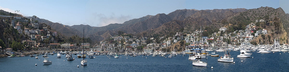 Catalina, Otok, Panorama, oceana, more, Kalifornija, Države