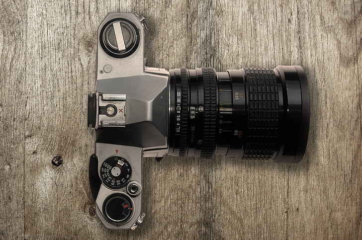 câmera, DSLR, lente, tecnologia, fotografia, madeira