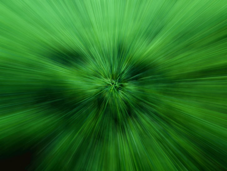 abstrait, la perspective d’une, vert, tunnel, façon, transition, le centre de