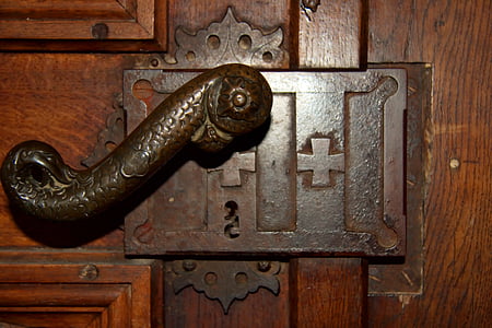 germany, bavaria, church, door handle, catholic, handle, historic