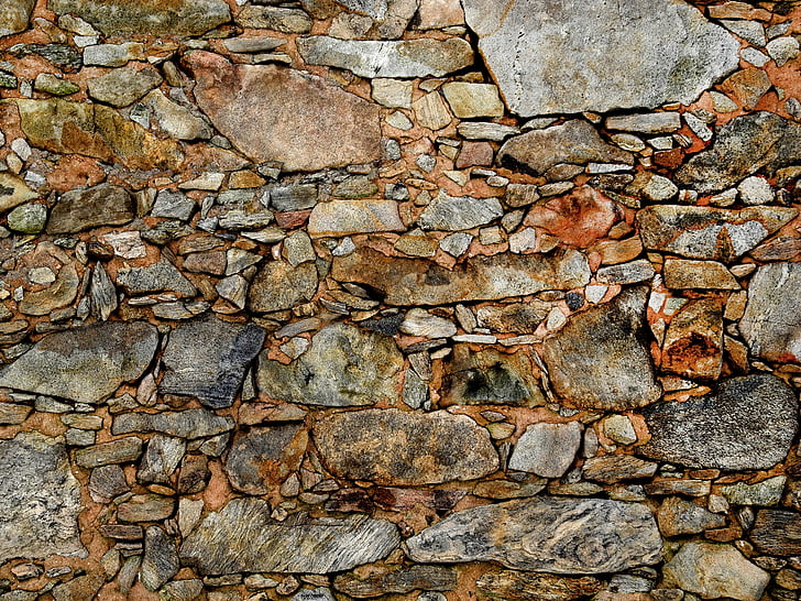 vana seina, tekstuur, kiviseina, kivid, vana, taustad, muster
