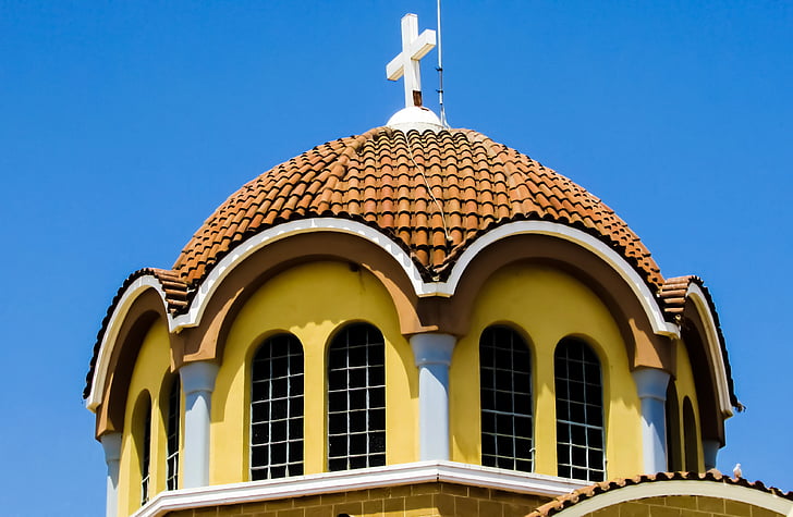cyprus, frenaros, archangelos michael, church, orthodox, dome, religion