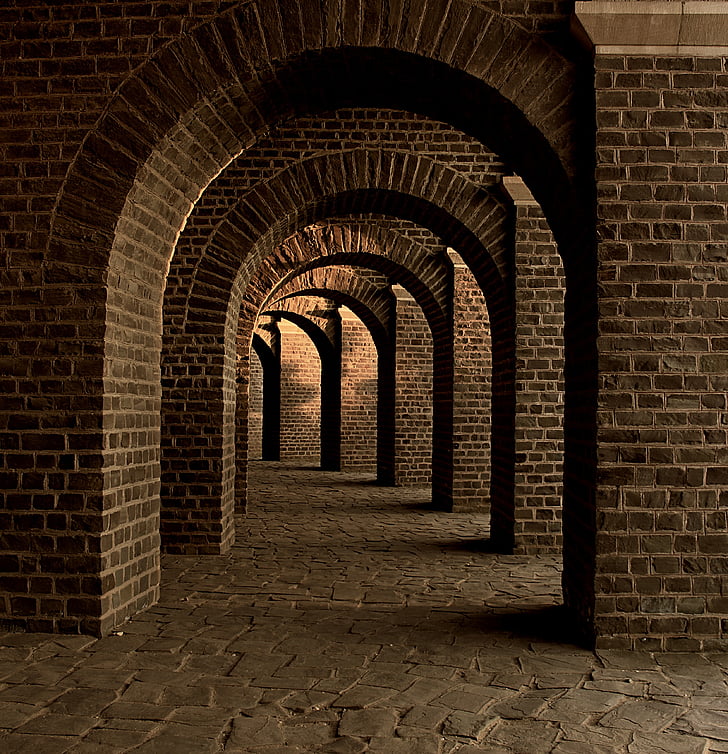 vaulted cellar, tunnel, arches, keller, cellar speed, xanten, places of interest