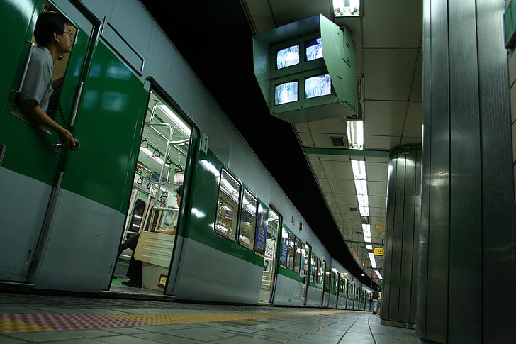 metro, metro, Korėja, Seulas, traukinys, traukinių stotis