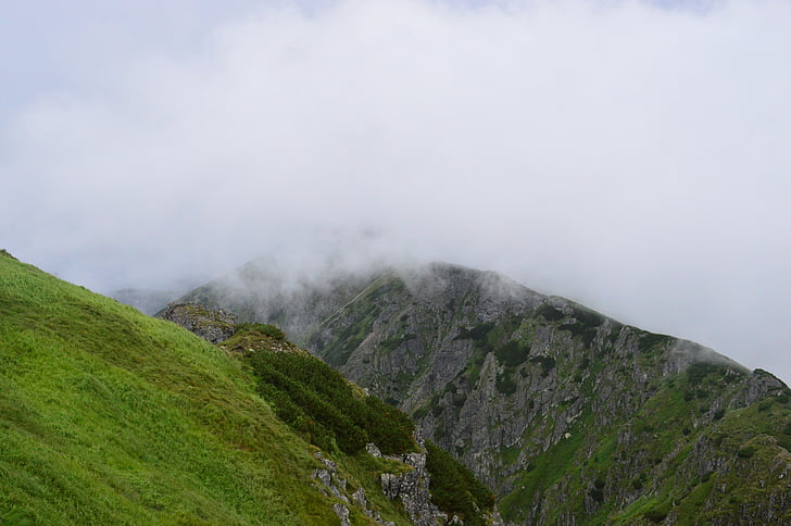 tatry, mountains, sky, nature, mountain, fog, scenics