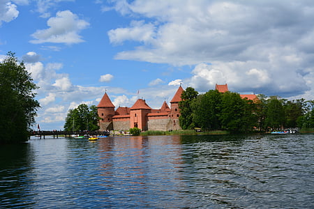 Trakai, Lituania, Castillo, medieval, histórico, Torre, Galve