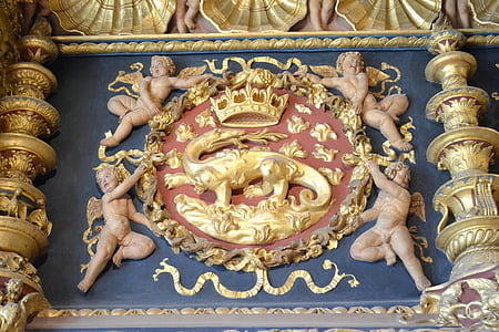 Salamander, emblem av konungen, Château de blois, slott av françois jag, Blois, Kungliga slottet, kungens slott
