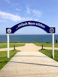 Östersjön, havet, kusten, vatten, Travemünde, slogan, sköld