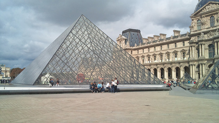 Лувр, Париж, Франція, Архітектура, Європа, Музей, туризм