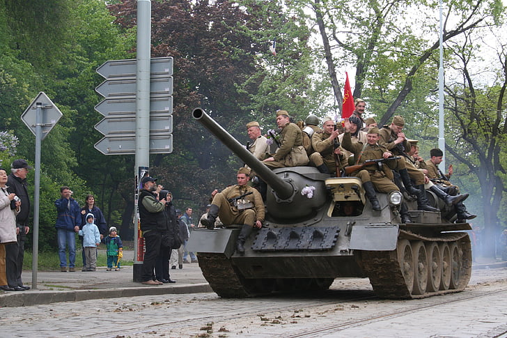 Tank, Prag kurtuluş, göstermek, askerler, tankları, askeri geçit töreni, Geçmiş