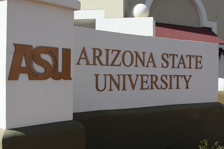 Arizonas valsts universitātē, asu, zīme, koledža, Universitāte, ASV