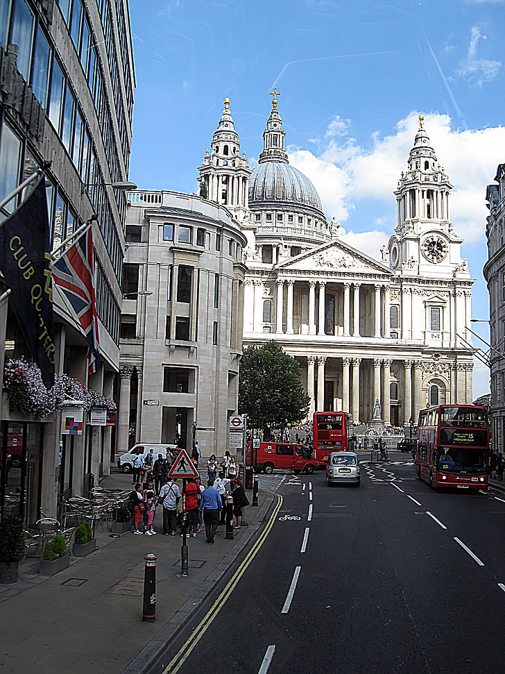 St, Paul, Cathédrale, rue, Londres, Anglais, architecture