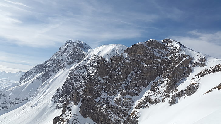 grov horn, alpint, tannheimer fjell, fjell, Allgäu, toppmøtet, steinete