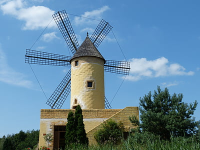 mill, windmill, wind power, mediterranean, wind, historically, müller