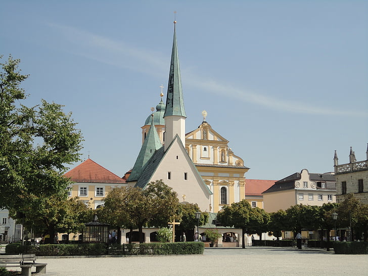 Altötting, kirker, Grace kapel, kapellplatz, valfartssted, Bayern, Oberbayern