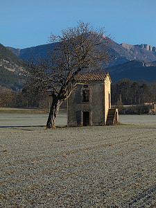cabine, Diois, casa, videira, Drôme, França, Vercors