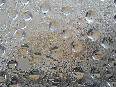 gota de agua, condensación de, húmedo, brillante, patrón de, agua, por goteo