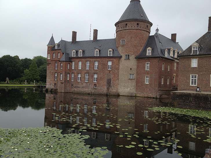moated castle, Anholt, Tyskland, Nord Nordrhein-Westfalen, bygning, arkitektur, Steder af interesse