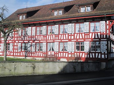 Fachwerkhaus, capriata, Museo di storia locale, architettura, Amriswil, Turgovia, Svizzera