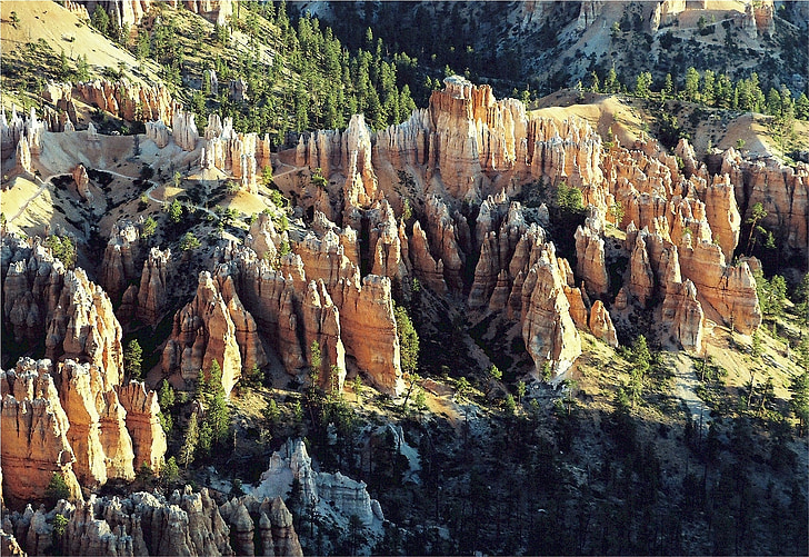 bryce canyon, rock formations, sandstone, national park, hoodoos, geologic, utah