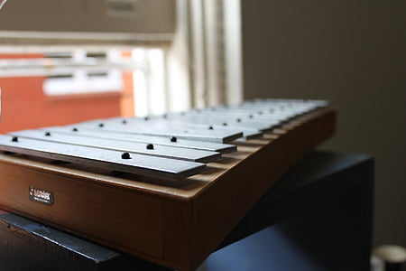 xylofon, noter, musik, nøgler, musikalske, instrument, lyd