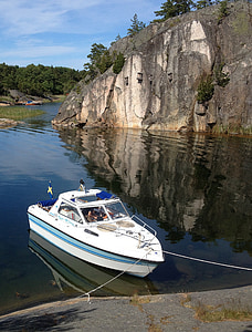 l'arcipelago di Stoccolma, barca, ostholmen, acqua, mare, arcipelago, estate