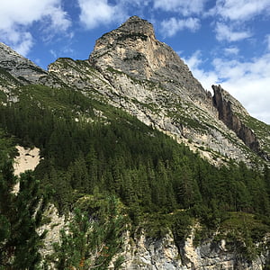 Dolomites, pegunungan, pemandangan, alam, hutan, Italia
