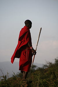 Masai, Maasai, África, Tanzânia, espada, homens, pessoas