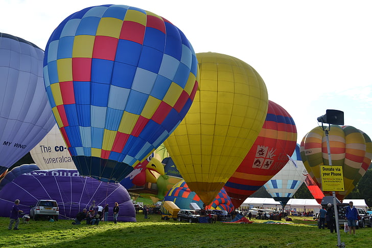 ballong, varmluftsballonger, flygande, Bristol, Storbritannien, luft, heta