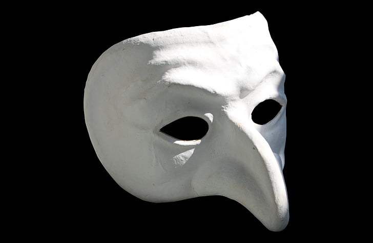 kaukė, Pulcinella, Pulcinella kaukė, nosies, teatras, Venecija, Karnavalas