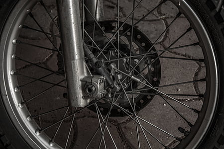 колесо, Мото велосипеда, Зрілі, мото шини, про, спиці