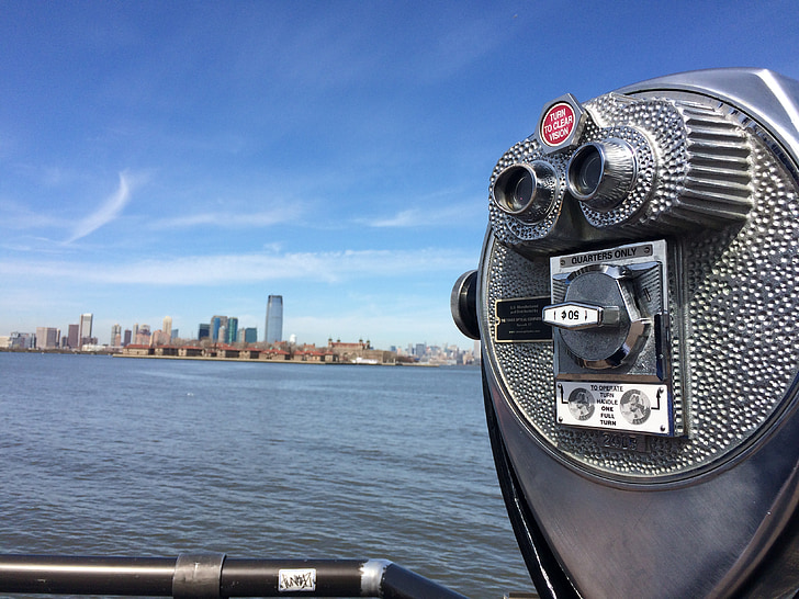 utazás, Nézőpont, New York-i, tenger, Manhattan