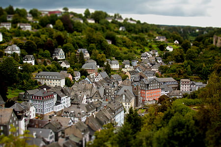 krajina, město, Národní park, posun-nakloněná rovina, Eifel, výlet, Německo