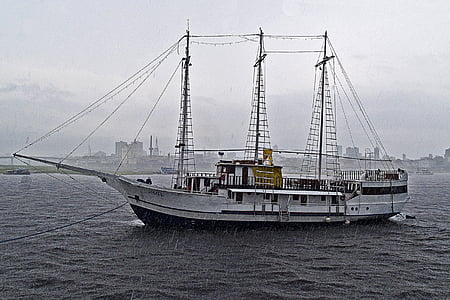 tern schooner, ship, boat, amazon, brazil, rainy, water