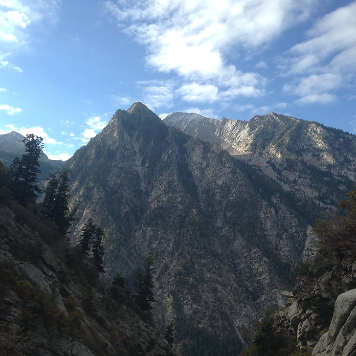 mountains, wasatch, utah, nature, landscape, rocky, outdoors